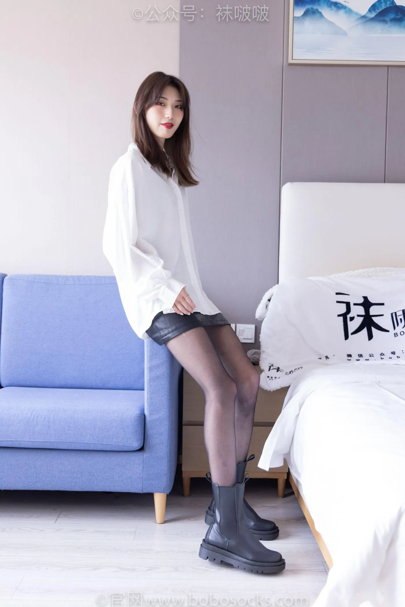 [BoBoSocks袜啵啵]NO.046 枫枫-短靴、黑丝 [135P]插图9